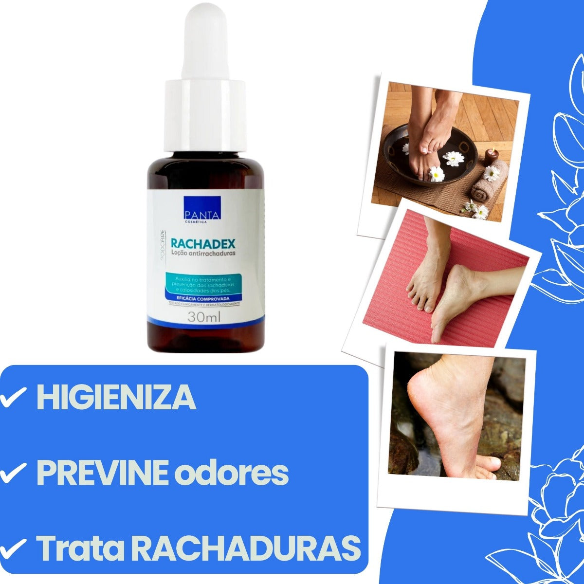 Loção para os Pés Rachadex Panta Cosmética