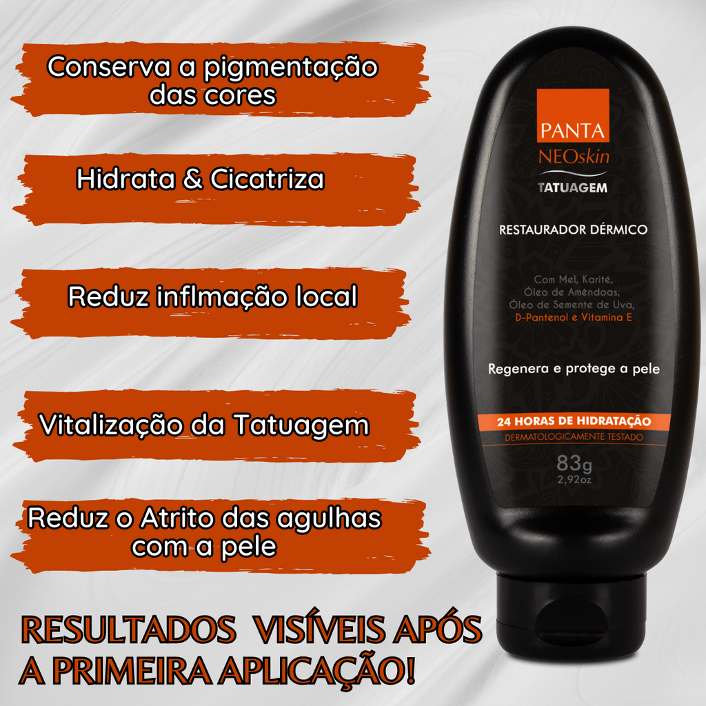 Creme Restaurador para Tatuagem 83g Panta NEOskin Black