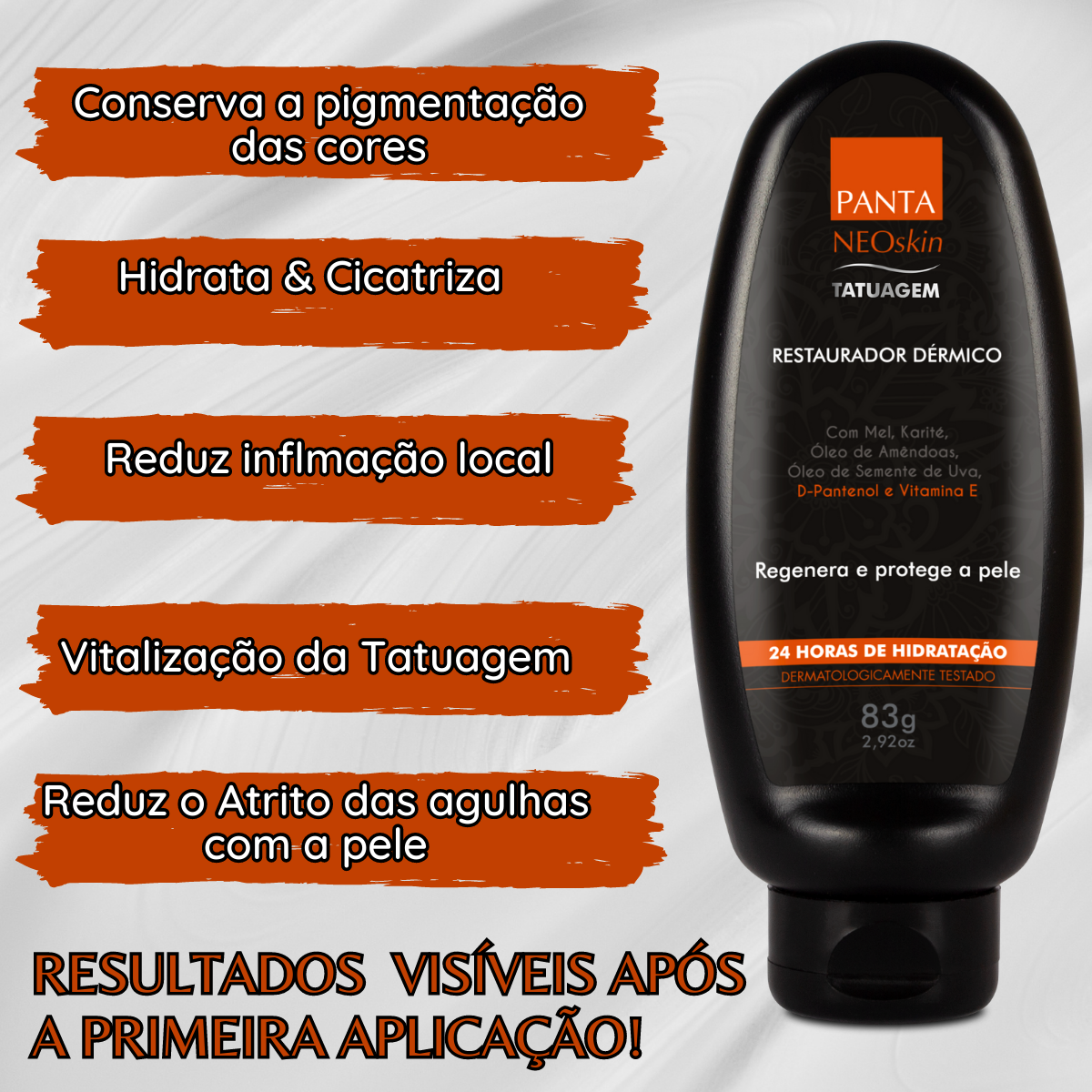 Creme Restaurador para Tatuagem 83g Panta NEOskin Black