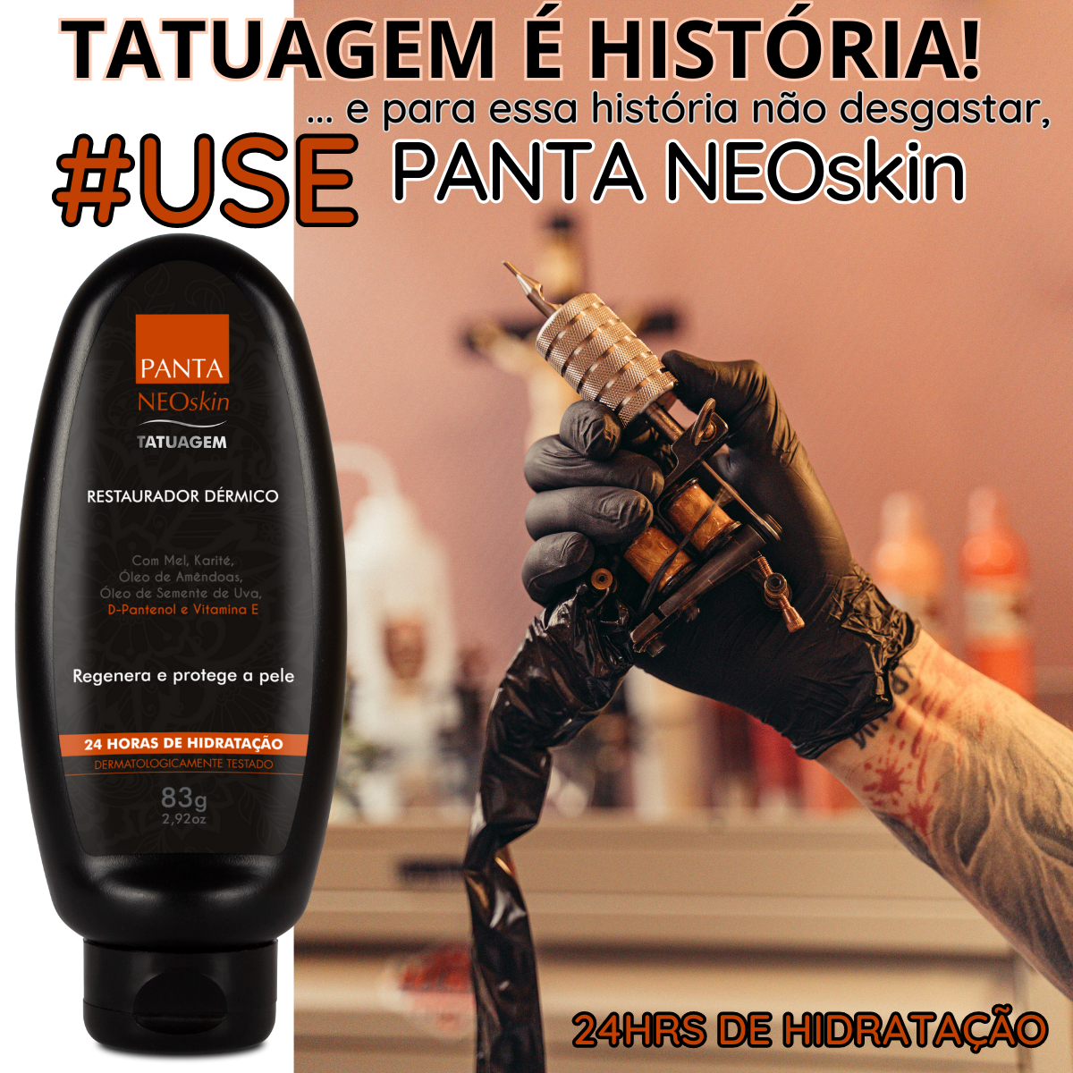 Creme Restaurador para Tatuagem 83g Panta NEOskin Black