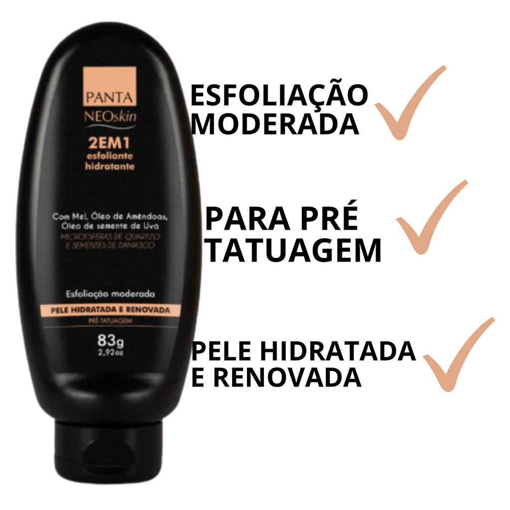 Panta 2em1 Efoliante e Hitrante Corporal NEOskin Tatuagem 83g