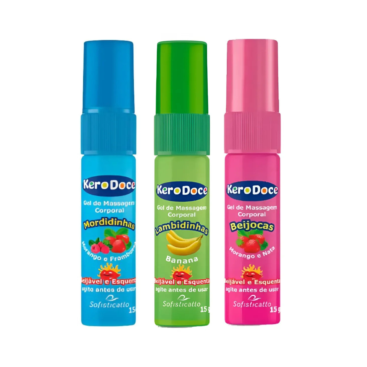 Gel Beijável e Esquenta Kero Doce 15g Sofisticatto