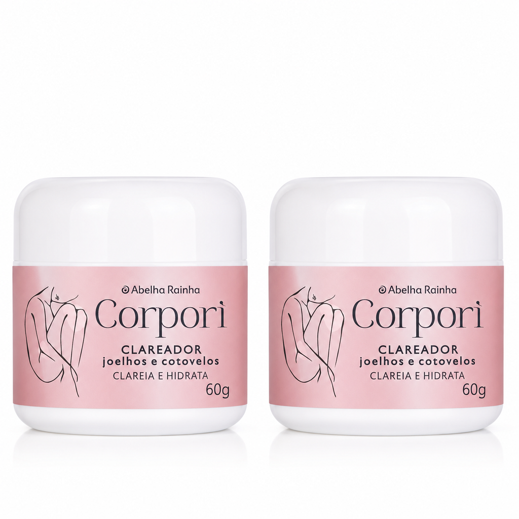 kit 2 Creme Clareador Joelhos & Cotovelos Corpori Abelha Rainha 60