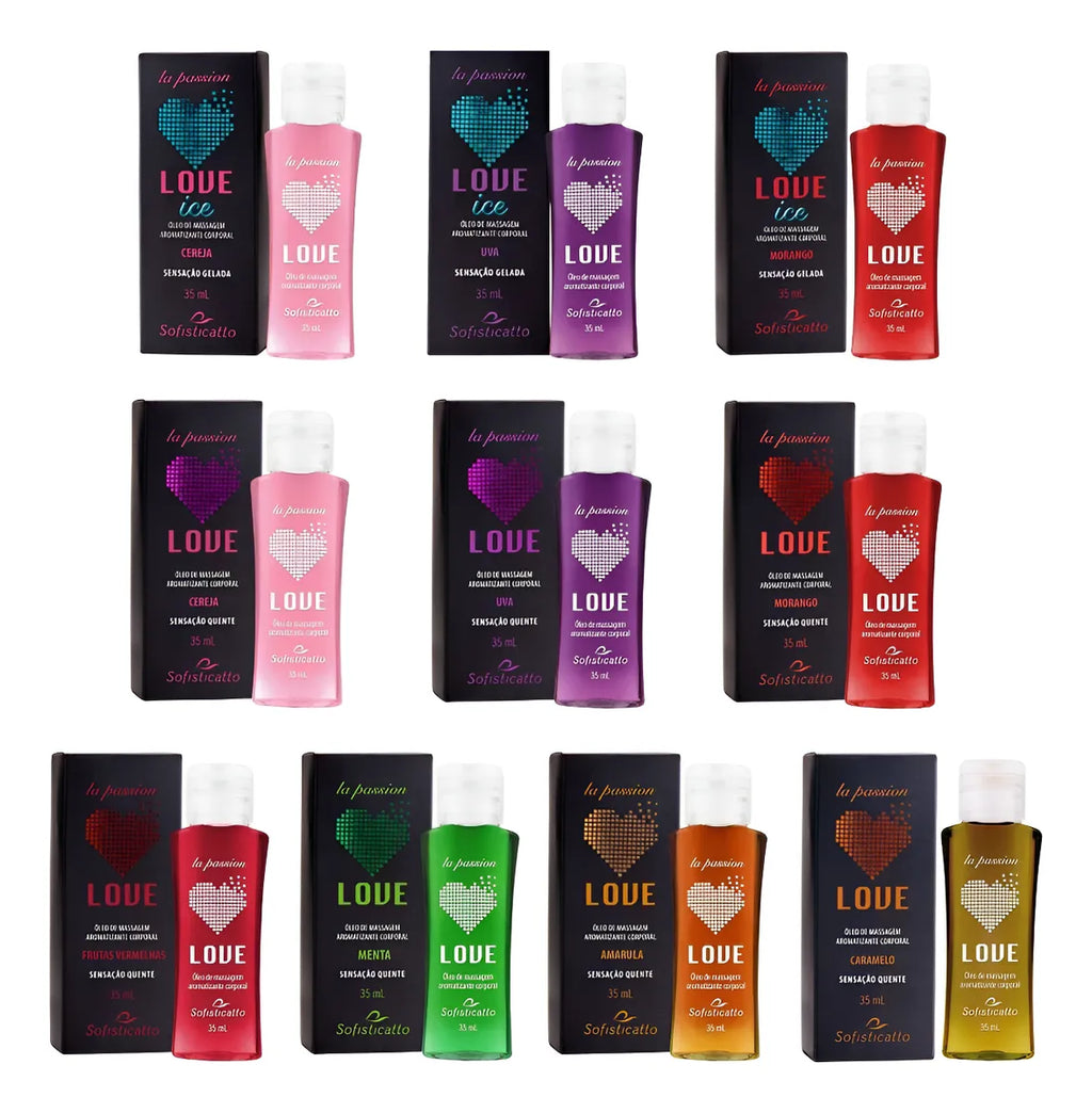 Óleos para Massagem Love Hot e Ice 35ml Sofisticatto