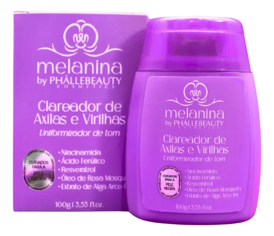 Clareador De Pele Axilas E Virilhas Melanina Phallebeauty 100g