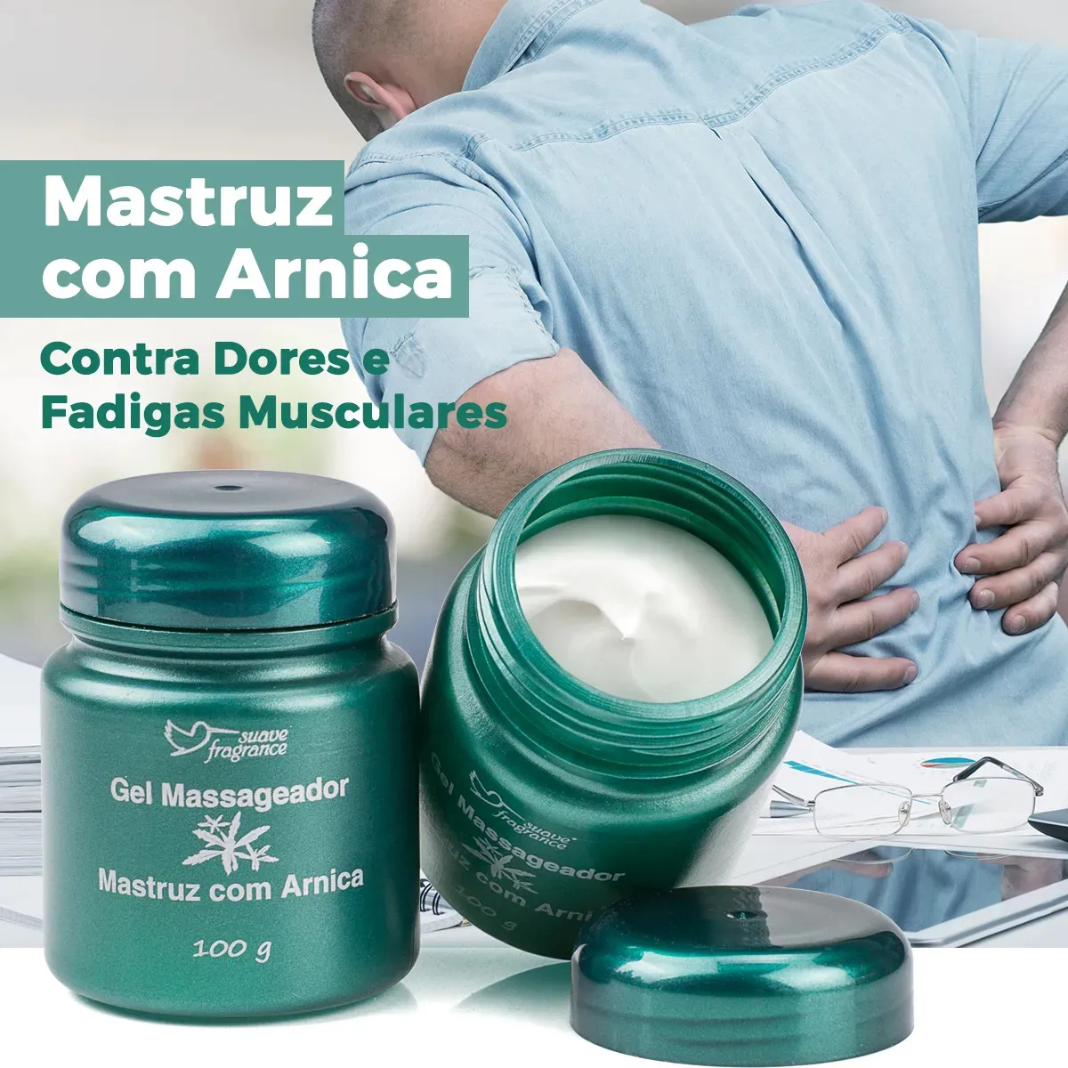 Gel Massageador Mastruz Com Arnica  100g Suave Fragrance