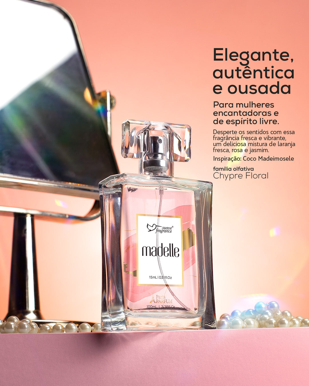 Deo colonia Madelle 100ml Suave Fragrance -   0407