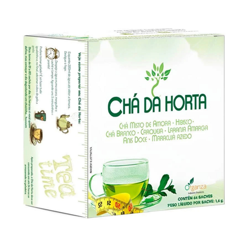 Chá da Horta Organza em Sachê 64 Sachês