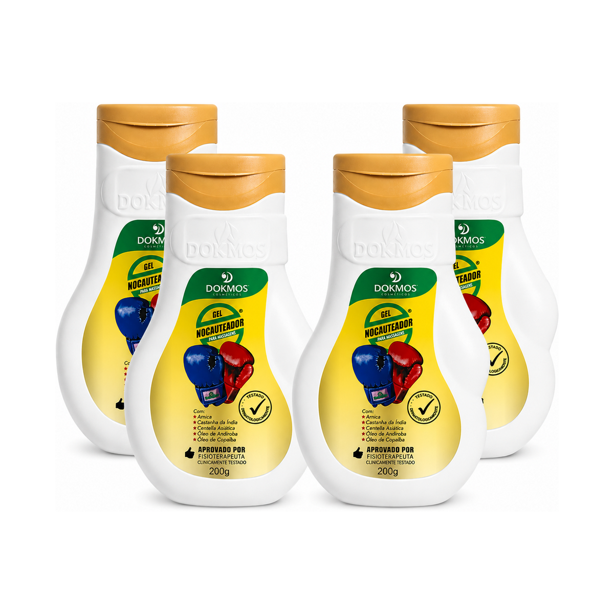 Gel Nocauteador Dokmos Massageador 200g 4 Unidades