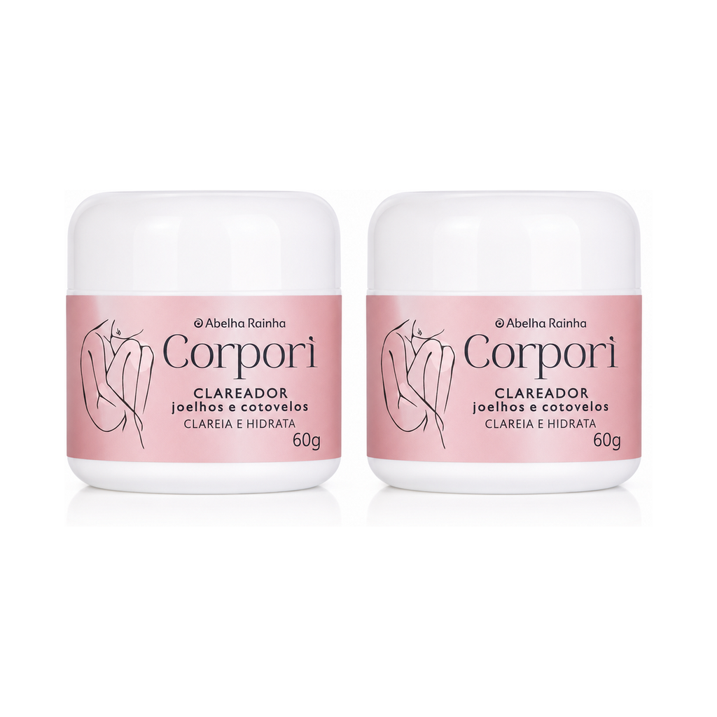 kit 2 Creme Clareador Joelhos & Cotovelos Corpori Abelha Rainha 60