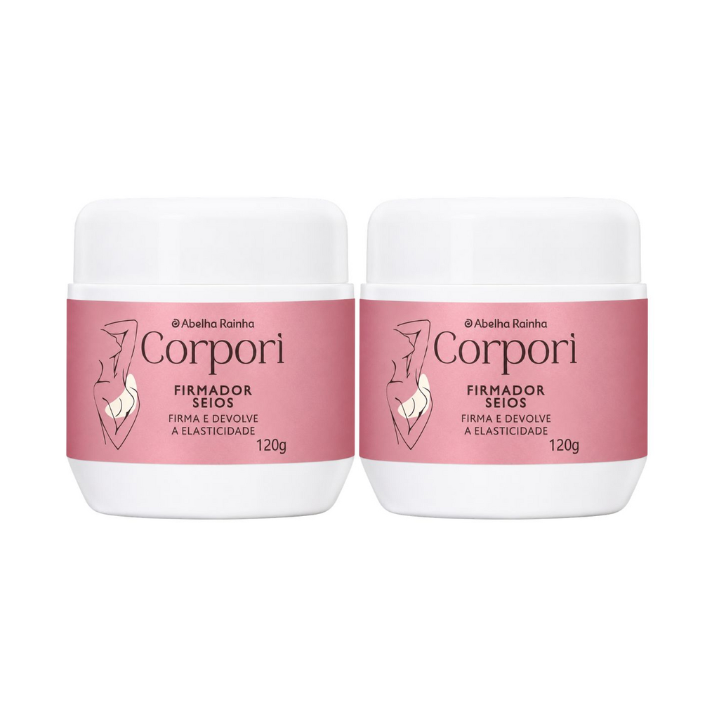 Kit 2 Creme Firmador Seios Com Colágeno Corpori Abelha Rainha 120g