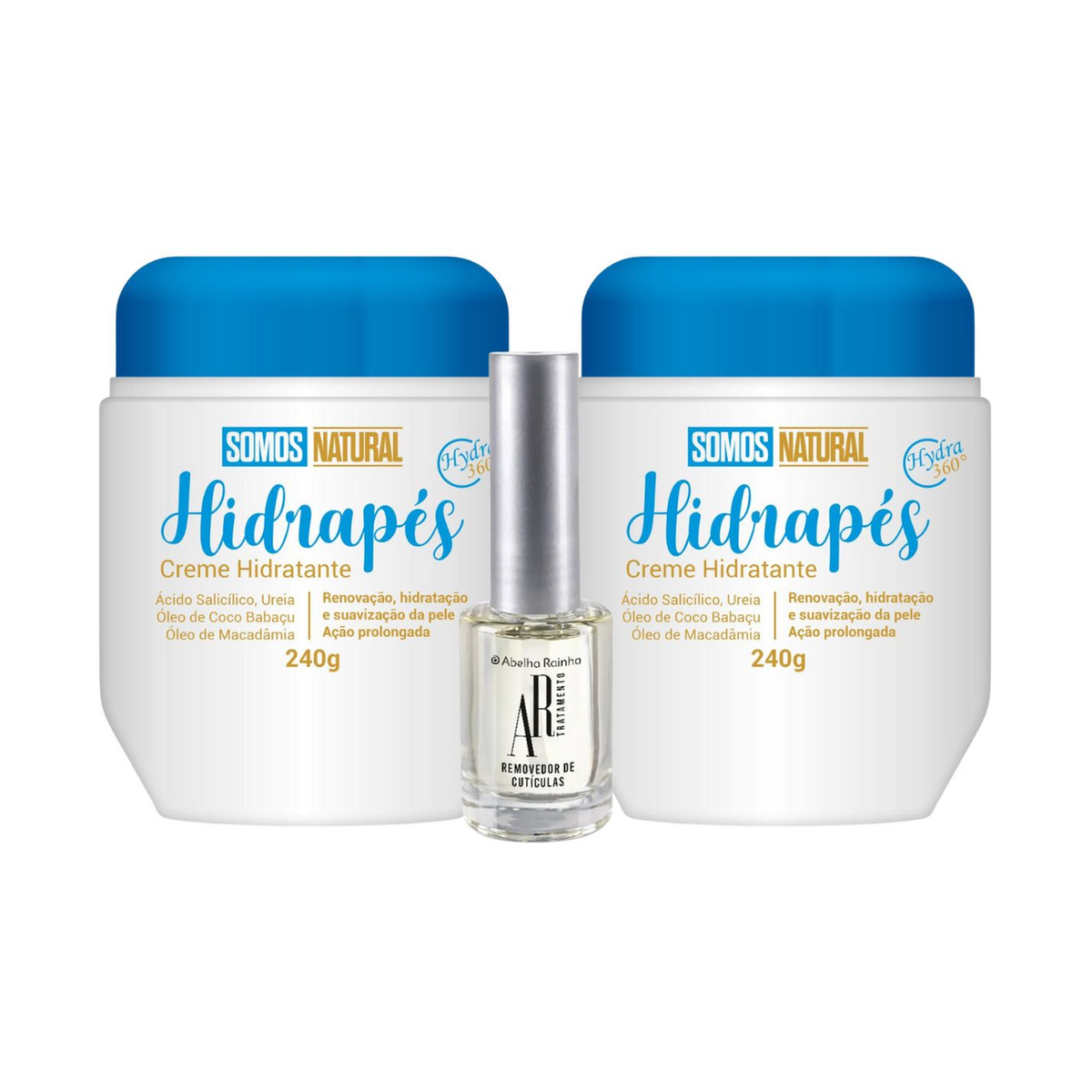 Kit Cuidado com os pés 2 Creme Hidratante para os pés  Hidrapés  + removedor de cuticulas