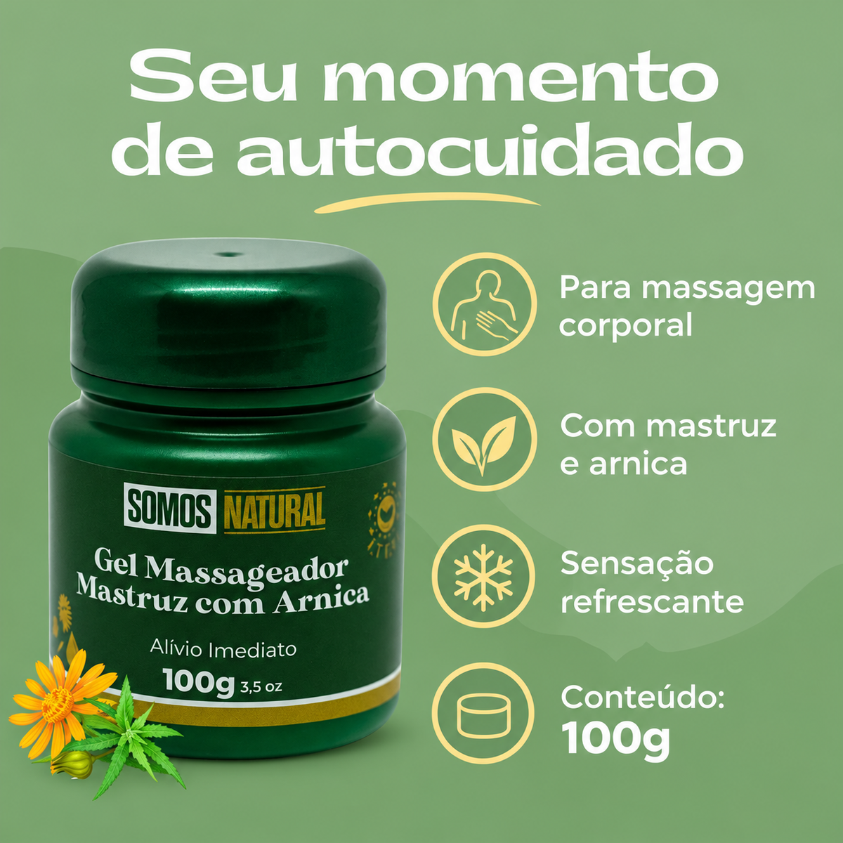 Gel pra Massagem Mastruz com Arnica
