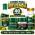 Combo 40 géis para revenda: 10 Fitogel, 10 Mastruz com Arnica, 10 Alecrim e 10 FitoSport