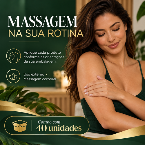 Como utilizar os géis do combo em massagens corporais