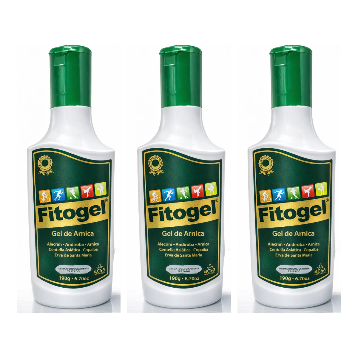 Kit 3 Unidades Fitogel Gel Creme de Arnica 200g