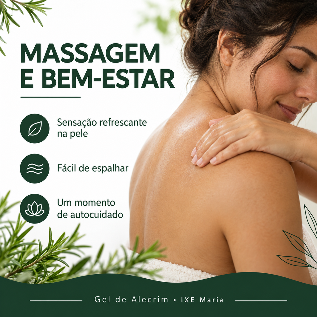 Gel de Alecrim IXE Maria: massagem e bem-estar