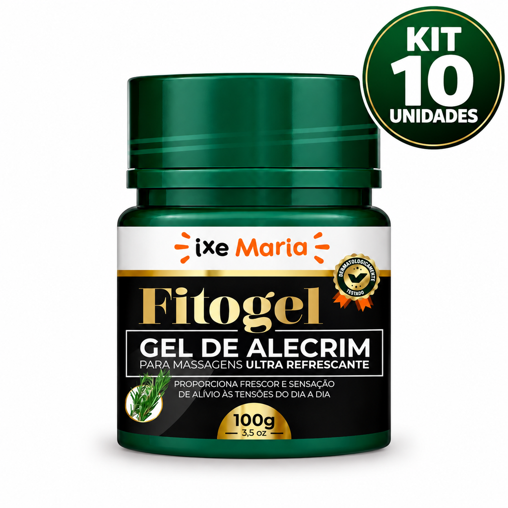Kit 10 unidades Gel de Alecrim Fitogel IXE Maria 100g