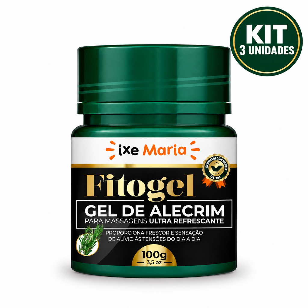 Kit 3 unidades Gel de Alecrim Fitogel IXE Maria 100g