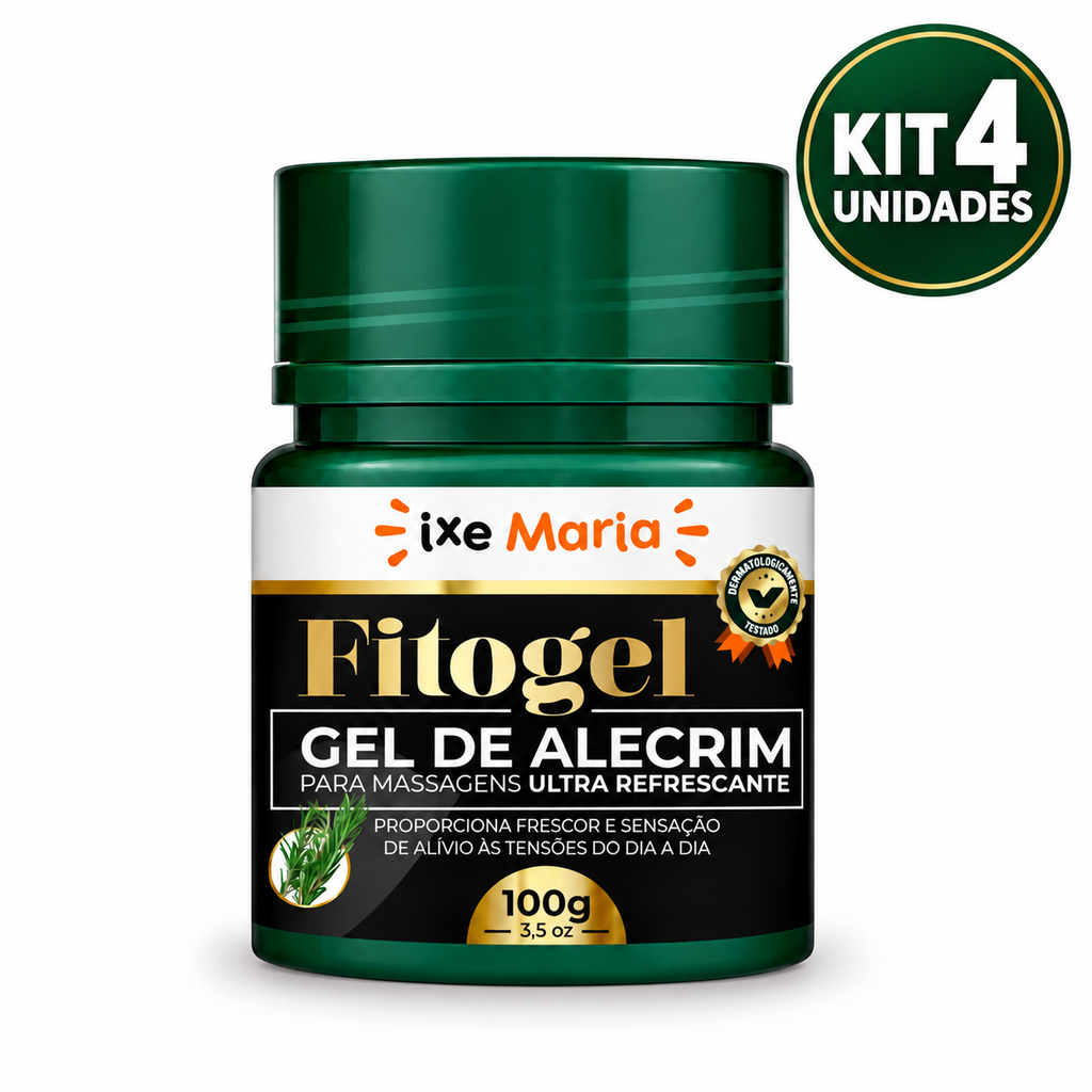 Kit 4 unidades Gel de Alecrim Fitogel IXE Maria 100g