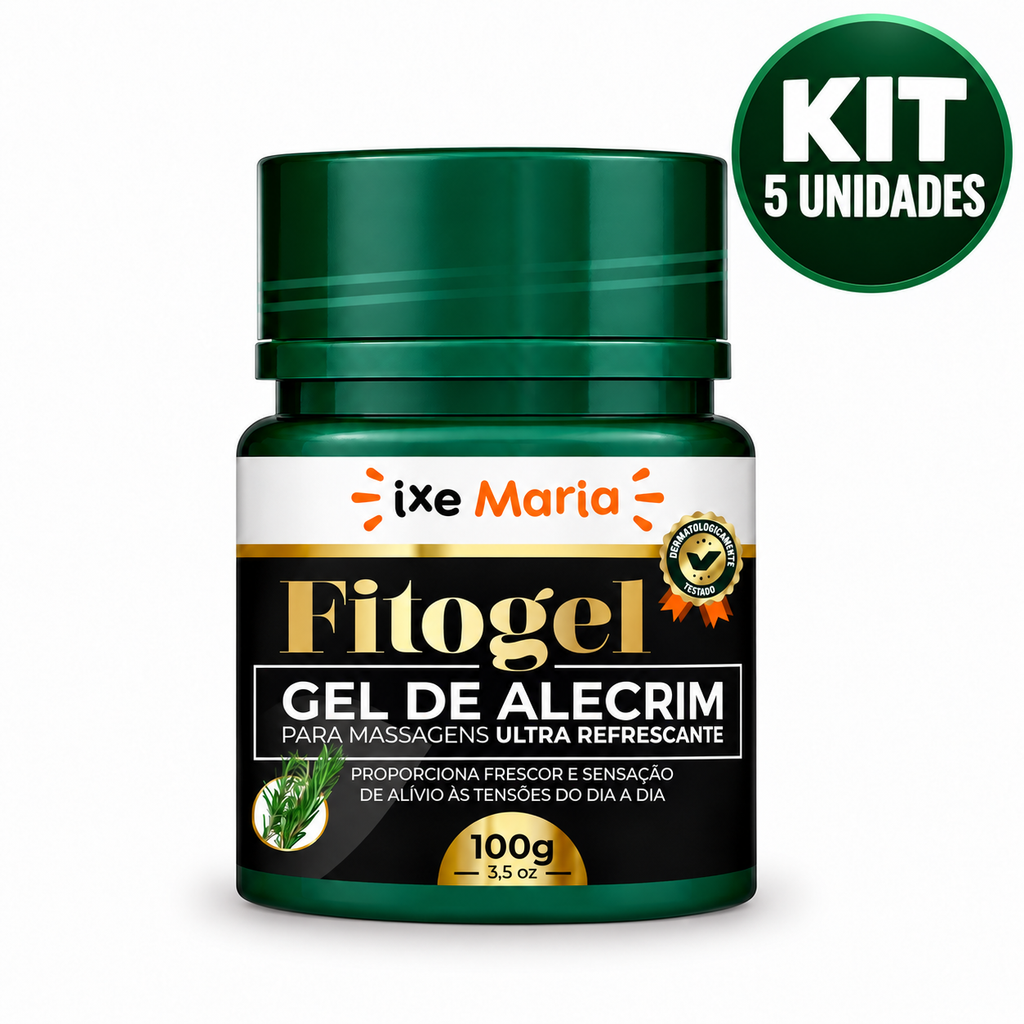 Kit 5 unidades Gel de Alecrim Fitogel IXE Maria 100g