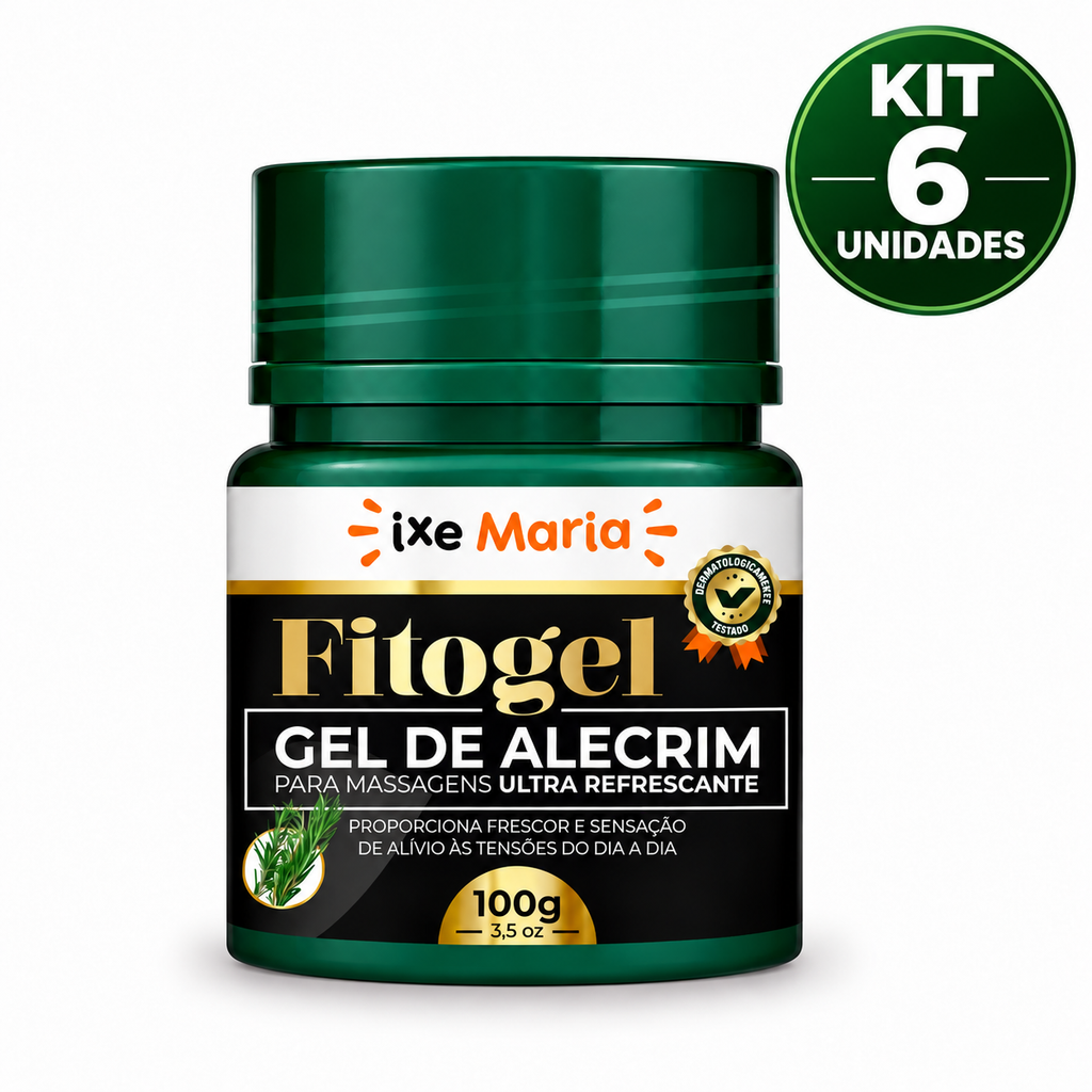 Kit 6 unidades Gel de Alecrim Fitogel IXE Maria 100g