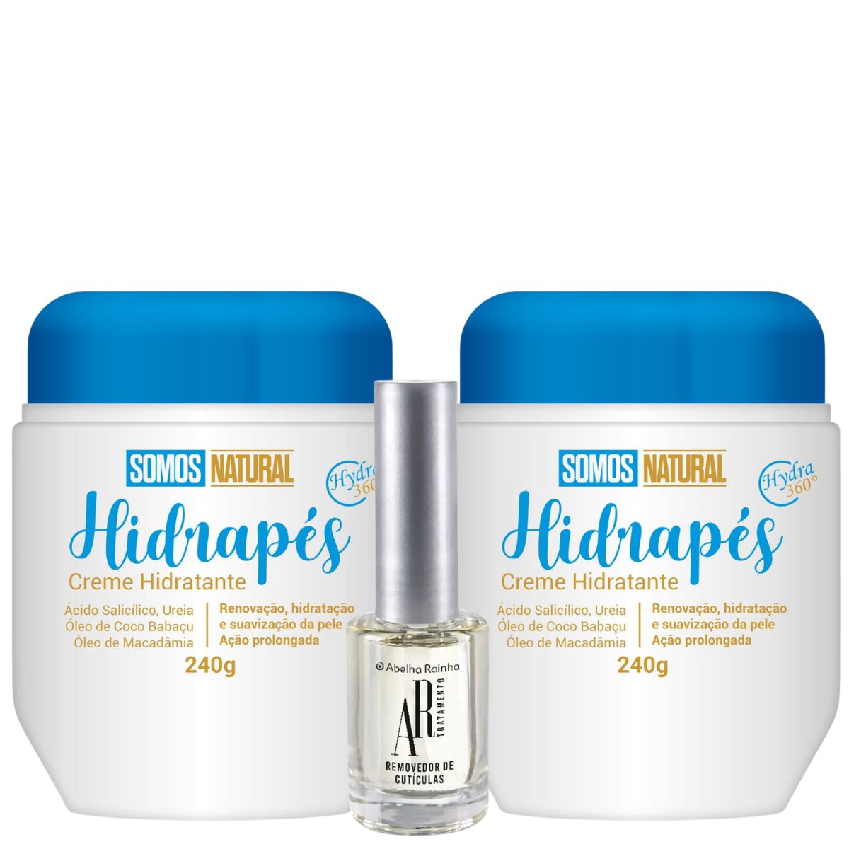 Kit Cuidado com os pés 2 Creme Hidratante para os pés  Hidrapés  + removedor de cuticulas