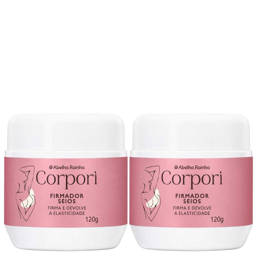 Kit 2 Creme Firmador Seios Com Colágeno Corpori Abelha Rainha 120g