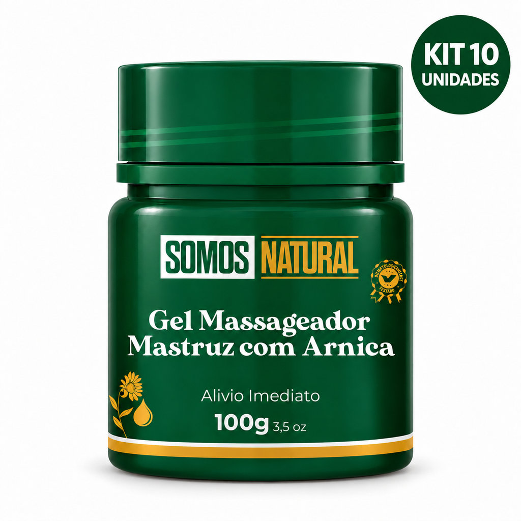 Kit 10 unidades Gel Massageador Mastruz com Arnica Somos Natural 100g