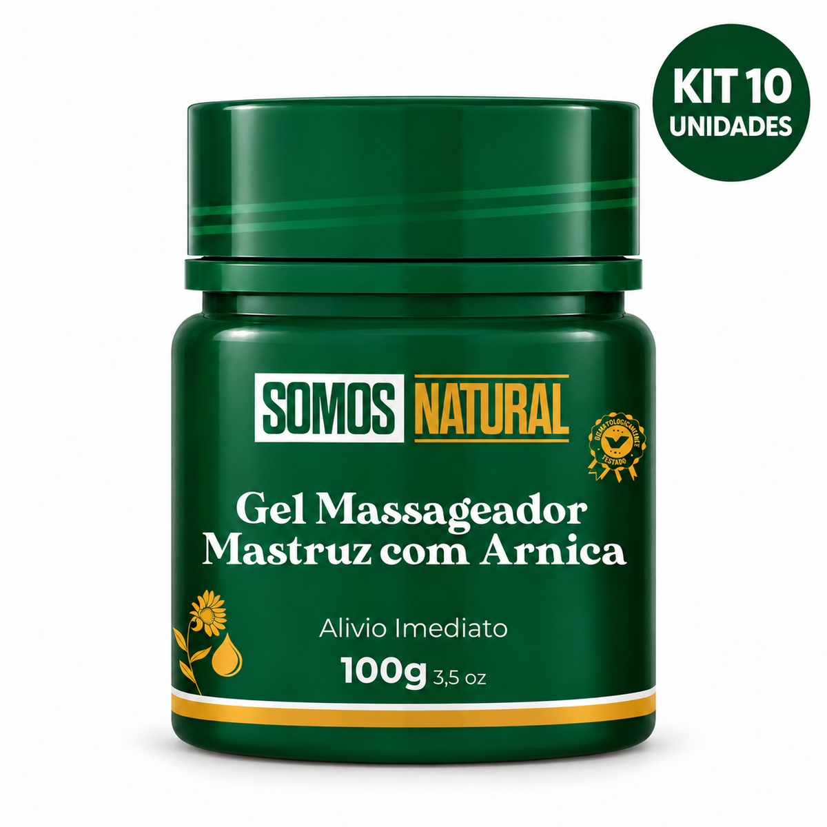 Kit 10 unidades Gel Massageador Mastruz com Arnica Somos Natural 100g