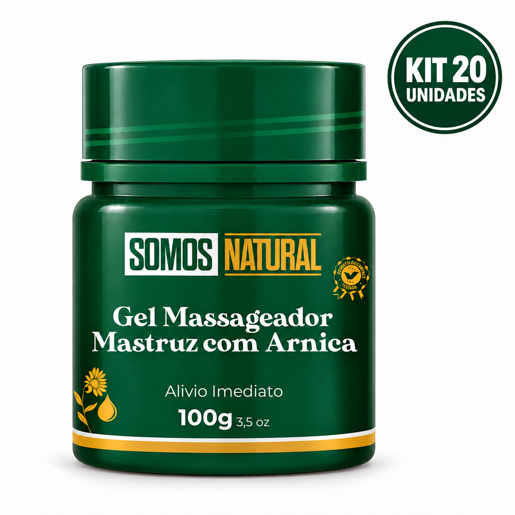 Kit 20 unidades Gel Massageador Mastruz com Arnica Somos Natural 100g