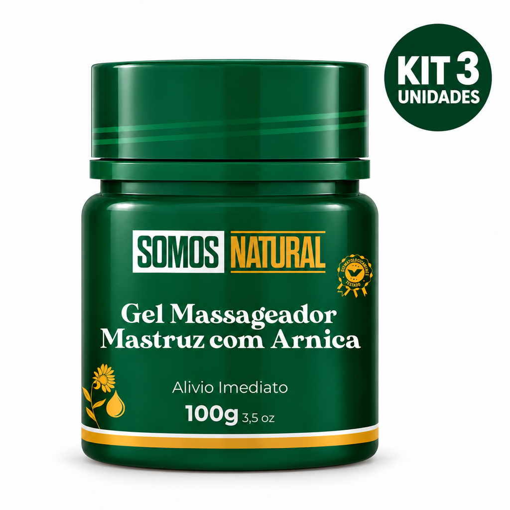 Kit 3 unidades Gel Massageador Mastruz com Arnica Somos Natural 100g