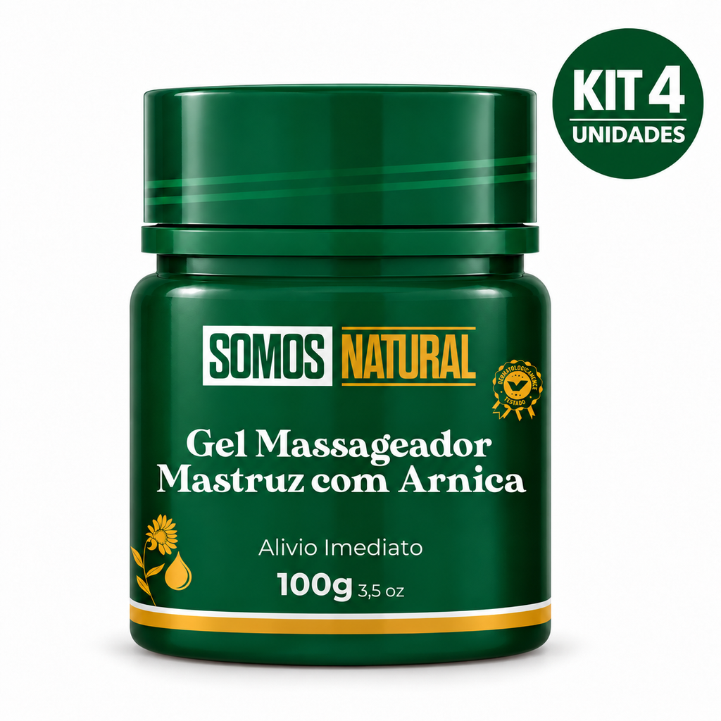Kit 4 unidades Gel Massageador Mastruz com Arnica Somos Natural 100g