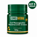 Kit 5 unidades Gel Massageador Mastruz com Arnica Somos Natural 100g