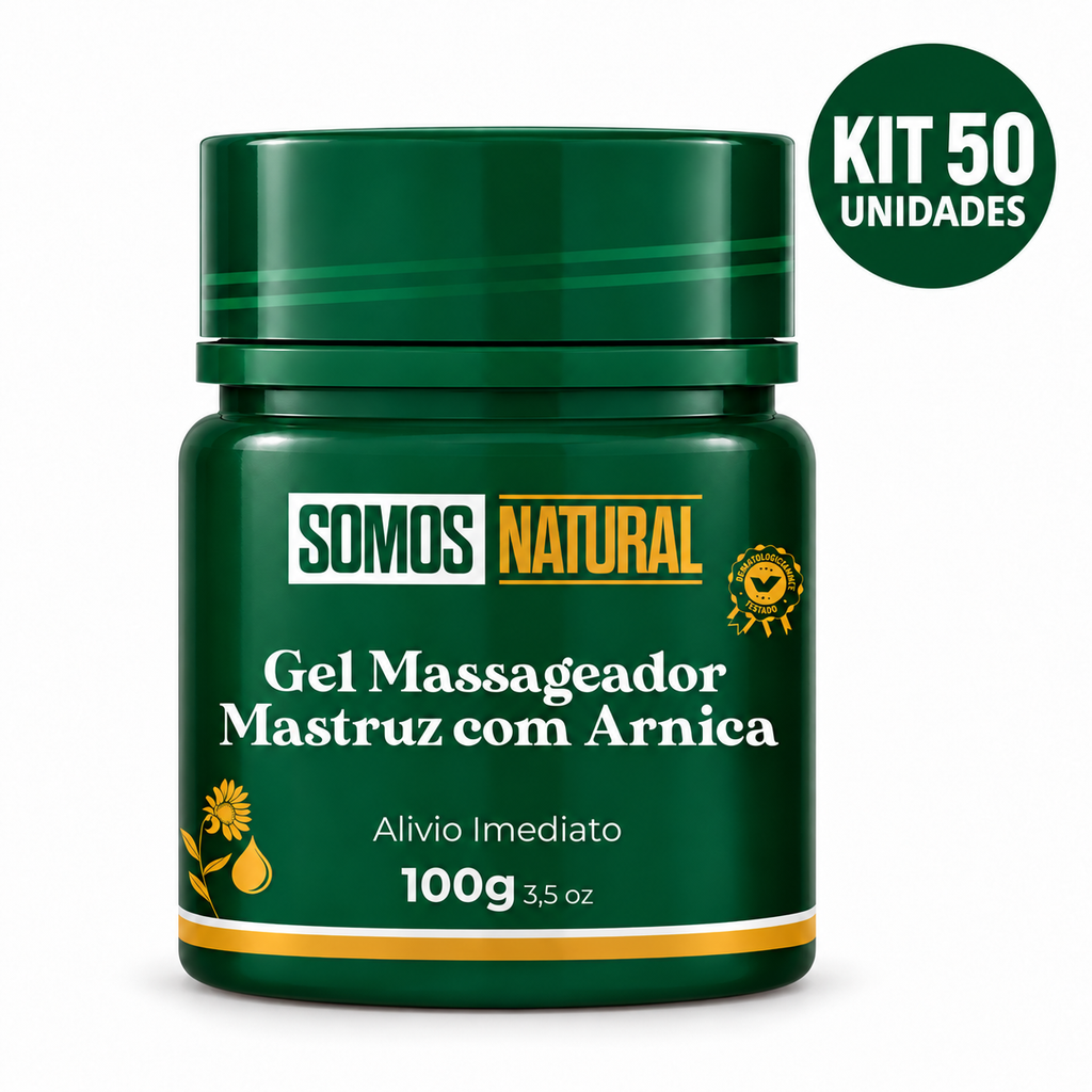 Kit 50 unidades Gel Massageador Mastruz com Arnica Somos Natural 100g