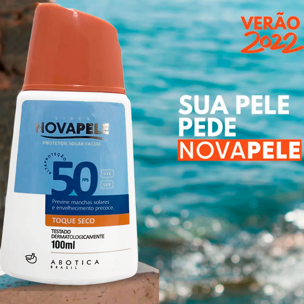 Protetor Solar Nova Pele Fps 50 Toque Seco Frasco 100ml