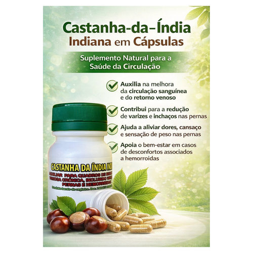 Castanha da india indiana 15 capsulas Original