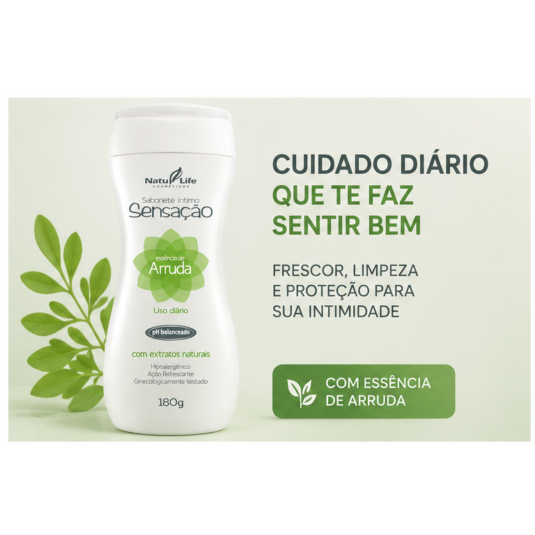 Sabonete Íntimo Sensação de Arruda Natu Life - cuidado diário