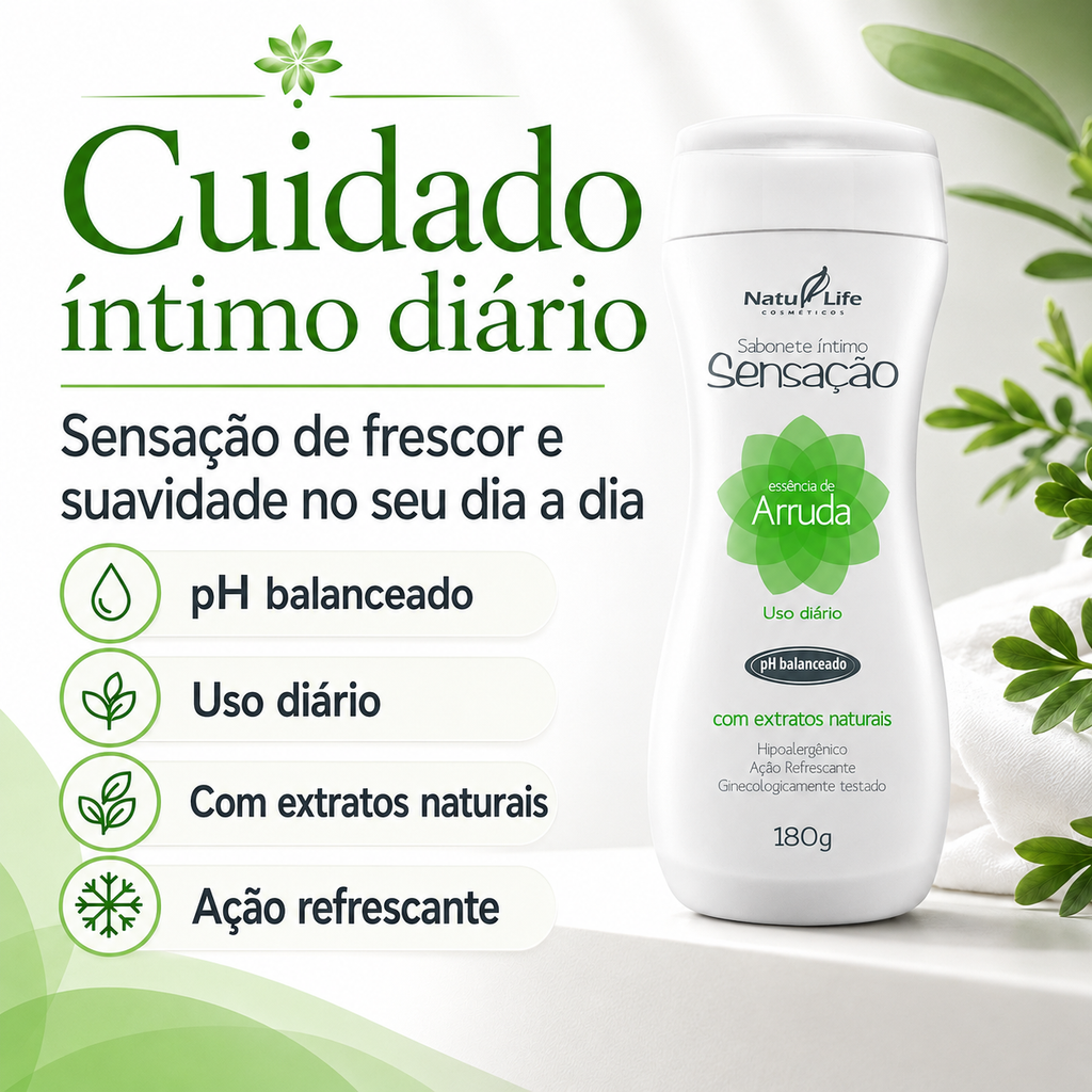 Sabonete Íntimo Sensação de Arruda Natu Life - benefícios