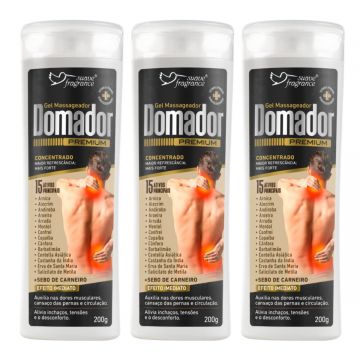 Kit 3 Gel Sebo de Carneiro Gel Domador Massageador Extra-forte para Alívio da Dor e Relaxamento Muscular