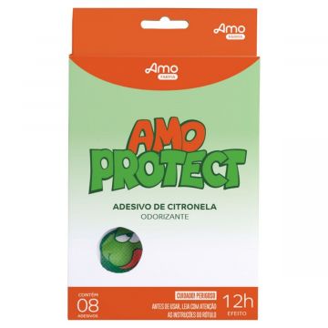 Adesivo Repelente Natural Citronela Amo Protect 8 Unidades