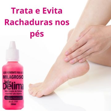 KIt 2 Loção Hidratante Para Os Pés com Rachaduras e Ressecados Milagroso Delima