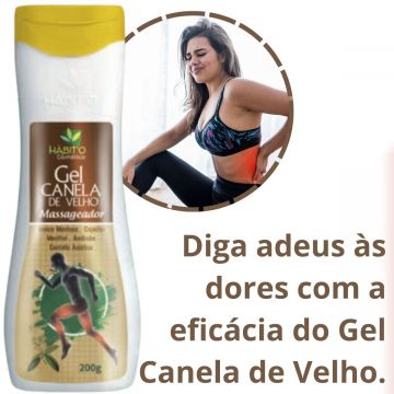 2 Gel Canela de Velho Hábito Cosméticos +  Mini Massageador Portátil Recarregável