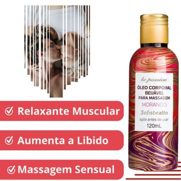 Kit Prazer Sem Limite: Óleo para Massagem Quente Íntima Morango La Passion + Gel Lubrificante Íntimo Intese