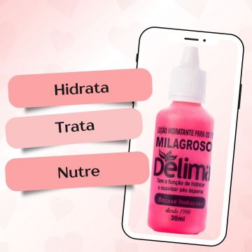 Kit 24 Loção Hidratante para Tratamento de Pés Rachados e Ressecados Delima Milagroso