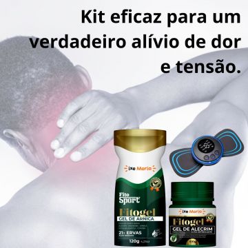 FitoSport Gel de Arnica Fitogel 21 Ervas + Gel Massageador de Alecrim Fitogel  + Mini Massageador Portátil Recarregável