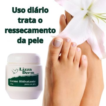 Kit Lizza Derm para Tratamento de Pés Rachados: Creme + Loção