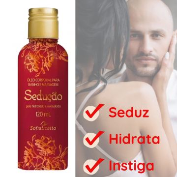 Kit Sexy Shop: Gel Lubrificante Intense + Óleo Corporal Para Banho e Massagem Íntima Quente Sedução