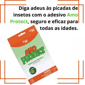 Adesivo Repelente Natural Citronela Amo Protect 8 Unidades