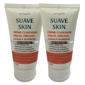 2 Creme Clareador Axilas, Virilhas, Coxas e Bumbum  Suave Skin Suave Fragrance